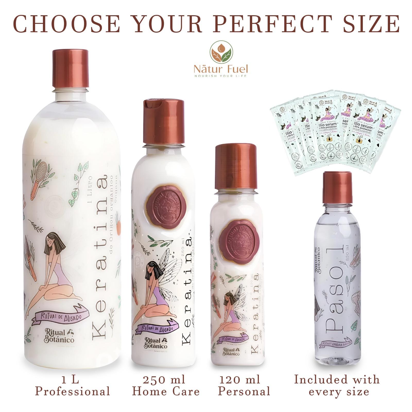 Keratina Ritual Botanico Organic Keratin | Hair Smoothing & Straightening Treatment | Formaldehyde-Free Hair Botox | Infused with 12 Natural Oils for Shine, Softness & Nourishment