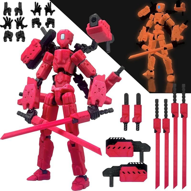 T13 Action Figure Set 8 inch T 13 Multi-Articular Mobile Robot Nova T-13,Desktop Decorations for Game Lovers Toys Assembly Completed