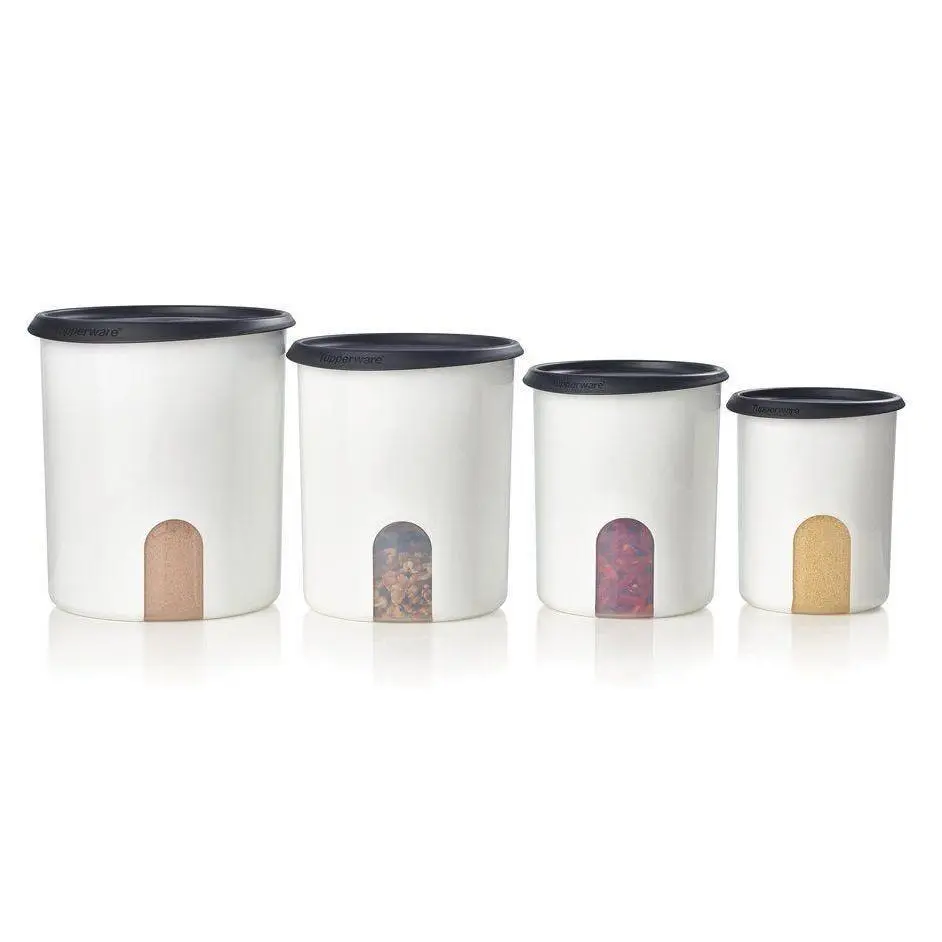 Tupperware One Touch Canister set of 4pcs with lids