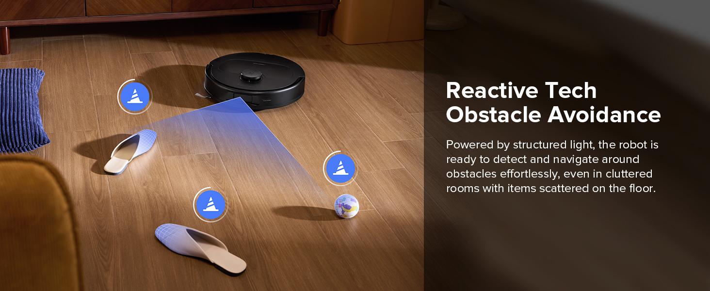 Roborock Qrevo Series Robot Vacuum and Mop, 10,000Pa suction, Self-Drying, Auto Mop Washing, Self-Emptying & Refilling, 10mm Mop Lifting, Smart Obstacle Avoidance (QV 35S) #TikTokShopJumpstartSale