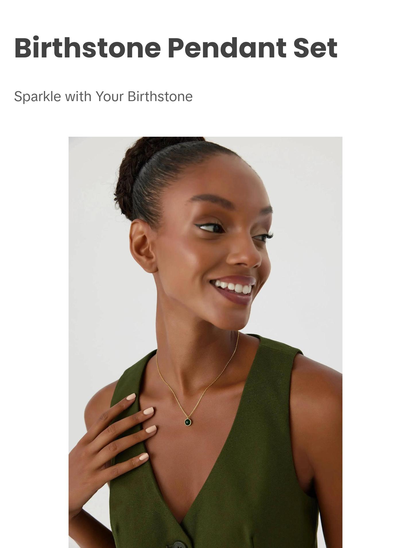 Dainty Birthstone Necklace • Gemstone Necklace