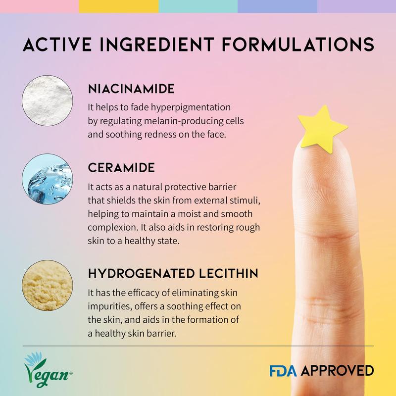 #OOTD Star Pimple Patches – Hydrocolloid Blemish & Spot Patch for Face, Cute Pastel Colors, Niacinamide & Ceramide, K-Beauty Skincare – Stocking Stuffer for Teen Girls – 80 Count