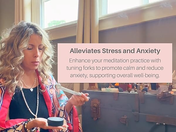 Resonance Sound Healing Tuning Fork Set – 128Hz, 136.1Hz, 256Hz, 384Hz with Activator – Sound Therapy for Stress Relief, Deep Relaxation & Chakra Balancing