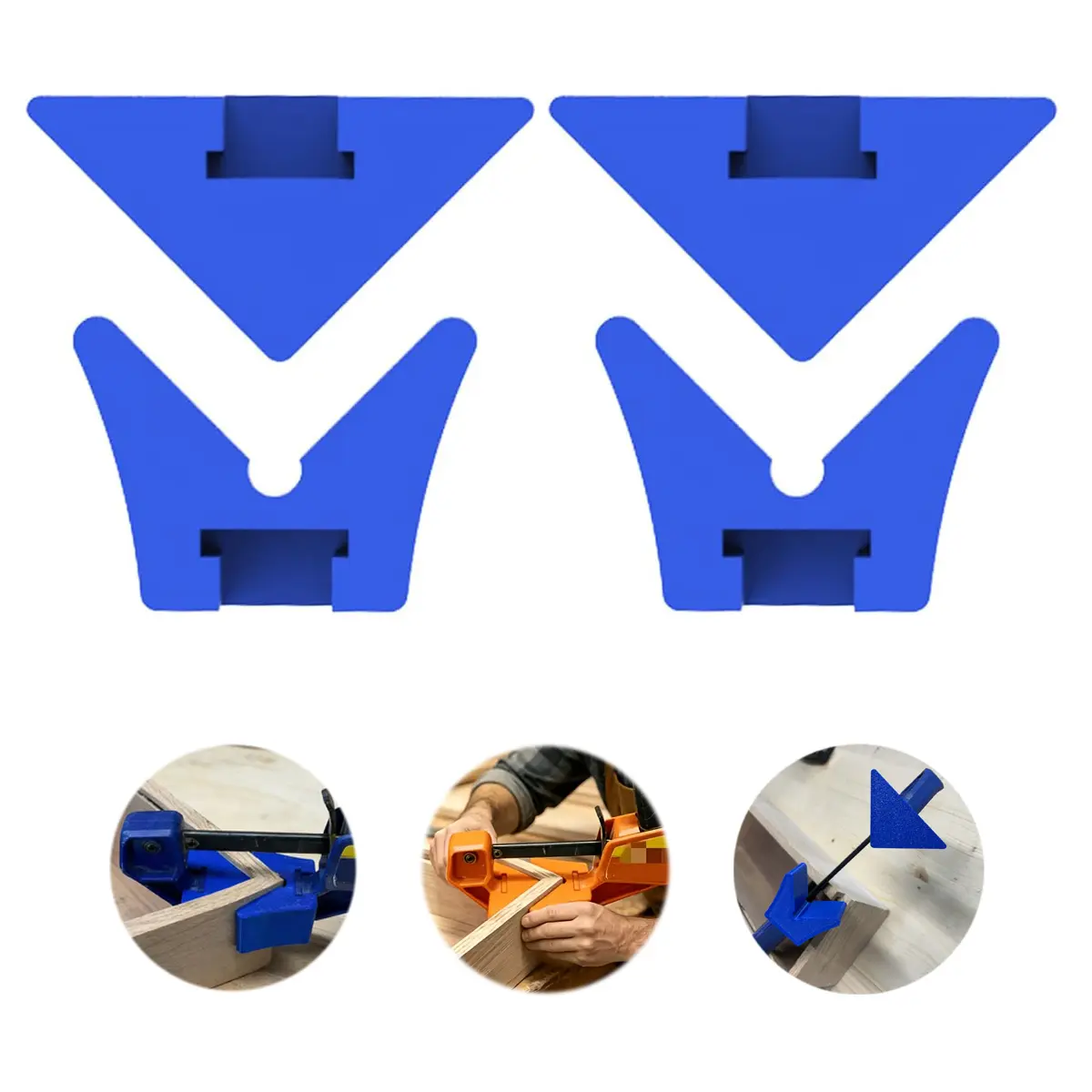 2 or 4 Set 90 Degree Corner Clamp Adapter for Irwin 6'' Quick Grip Clamp Angle Clamp Adapter, Right Angle Clamp,90 Degree Corner Clamp for Wood Gluing and Assembly
