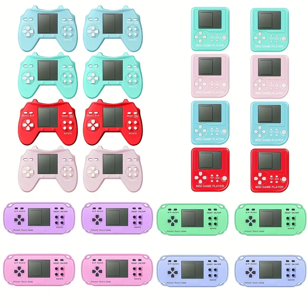 24-Pack Plastic Video Game Keychains, Collectible Minis with Snap Hook, Multi-Color Gamepad Party Favors Bulk for Kids’ Birthday Bash Fun Supplies Goodies Bags Stuffer, Video Games