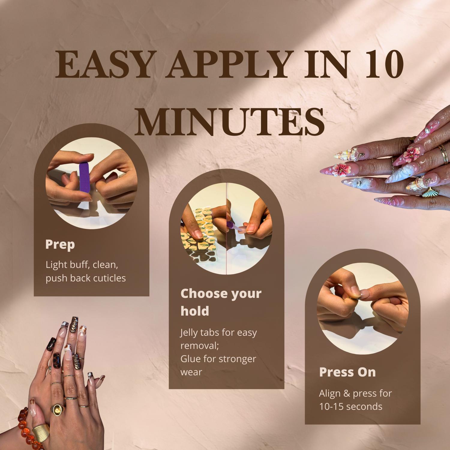 NailPhoria BEST-SELLING Collection - Handmade Press-On Nails | Reusable, Salon-Quality, Long-Lasting, Glossy Design