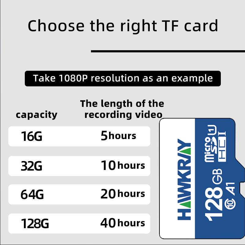 Hawkray 128g High-Speed TF Memory Card for Surveillance Camera Driving Recorder & Smartphone Recording Compatible with Mobile Phones Computers Universal Storage Solution Recording
