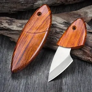 Portable Mini Pocket Knife with Case,Fruit Knife Home,Stainless Steel Barbecue Knife For Camping- Durable High-Hardness Blade