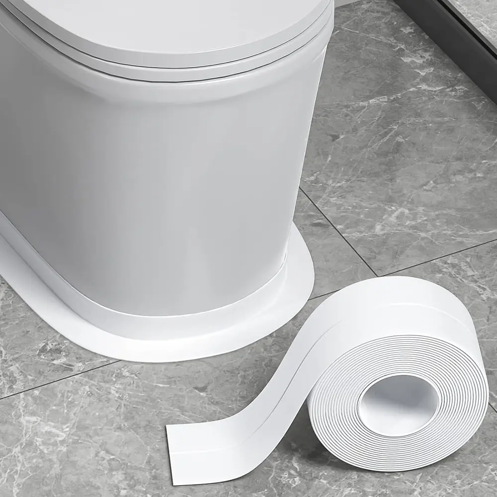 White Waterproof Leak-Proof Caulk Tape, 3.2m Self-Adhesive Sealing Tape for Bathroom, Kitchen Sink Edges, Easy Application & Durable Home Supplies Sealant Tape