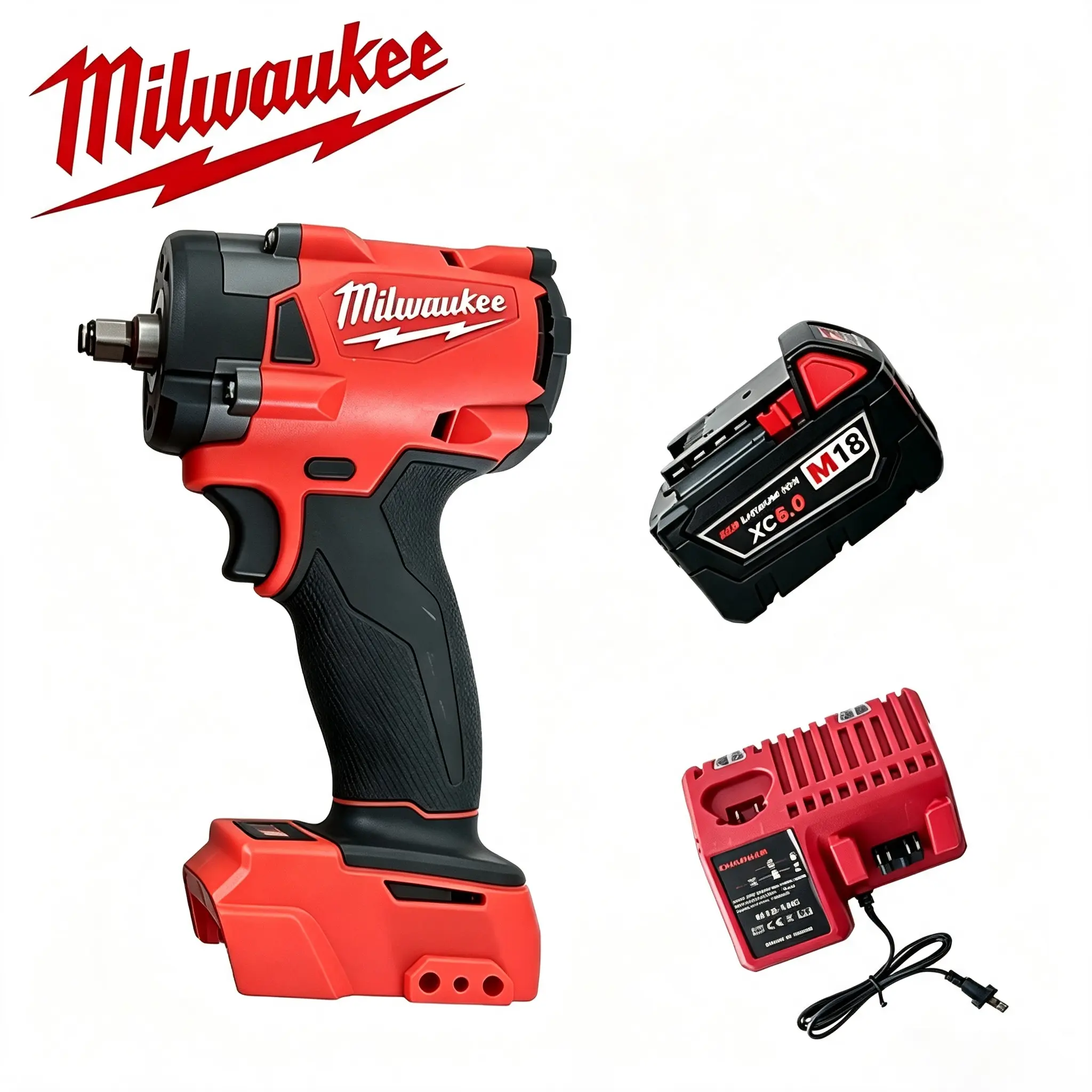 Milwaukee M18 3/8" Brushless Impact Wrench - Professional Power Tool for Tight Spaces, Car Repair heavy duty repair tool nut lug tool set cordless electric battery lithium project home inpact equipment maintenance 4-mode drive control