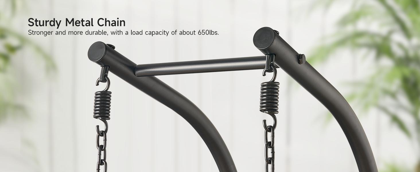 【SPOTLIGHT DAY】ONBRILL Double Egg Chair with Stand, Indoor Outdoor 2 Person Hammock Swing Chair with Cushions & Headrest, 650 LBS Capacity Hanging Loveseat for Patio, Bedroom, Garden, Balcony