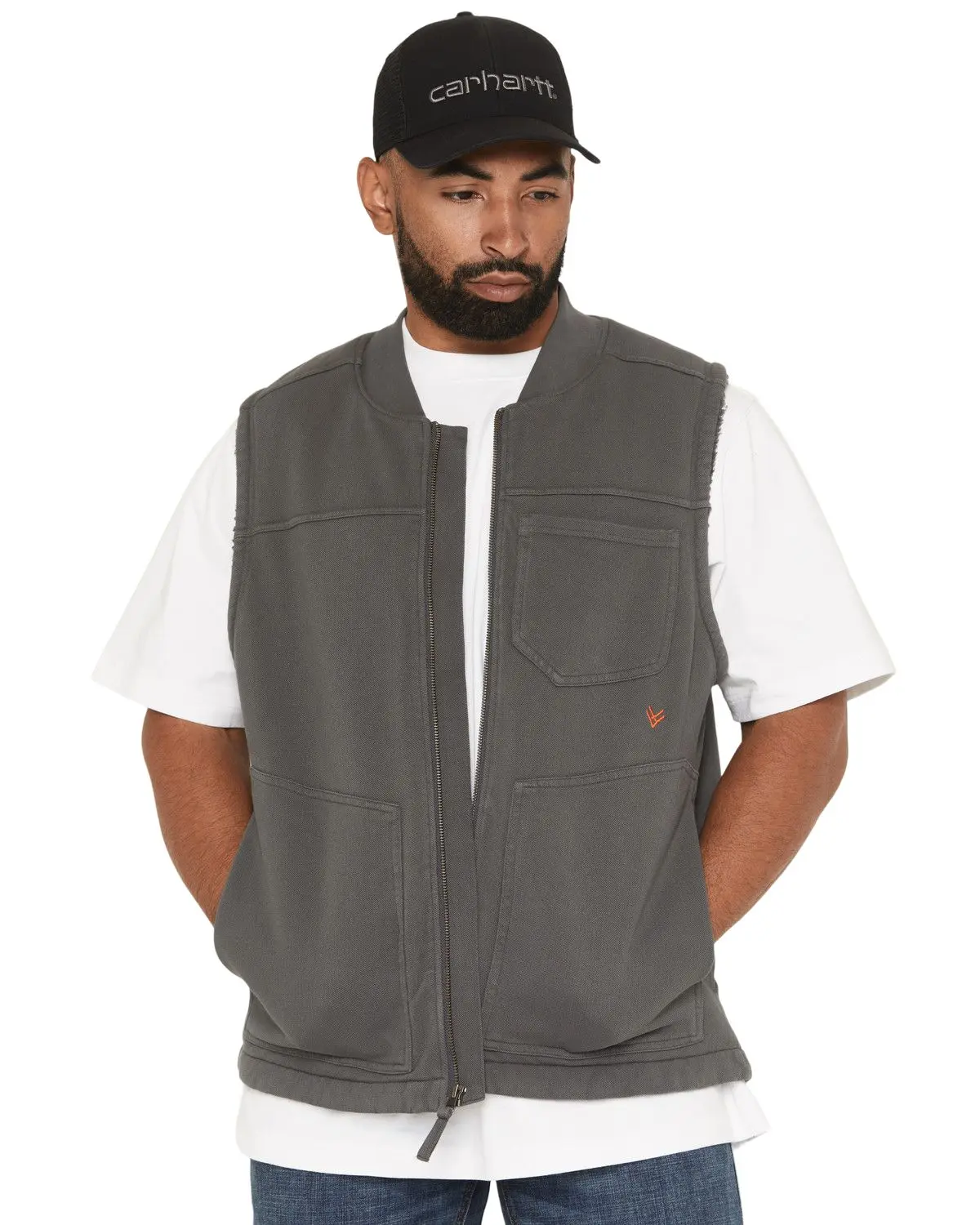 Hawx Men's Men'S Union Sherpa Lined Fleece Vest - Hxfa25v3-Ch