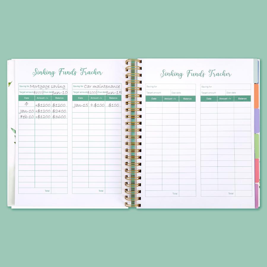 SOLIGT 8.5 x 11 inches Large Budget Planner and Monthly Bill Organizer Premium Hardcover Budget Book with 12 Pockets for Savings Debt Expense Tracking Budget Tracker with Stickers Financial Journal