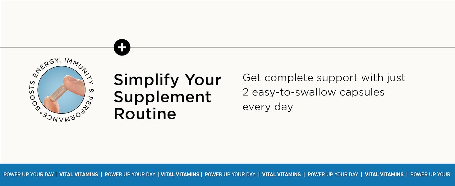 Men’s Multivitamin Performance Blend - with Maca Root, Essential Amino Acids, Ginseng & Saw Palmetto - Daily Energy, Stamina, & Performance Support - 60 Capsules