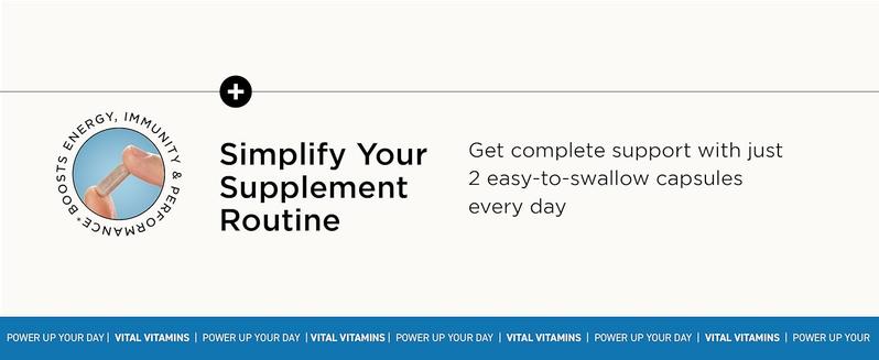 Men’s Multivitamin Performance Blend - with Maca Root, Essential Amino Acids, Ginseng & Saw Palmetto - Daily Energy, Stamina, & Performance Support - 60 Capsules