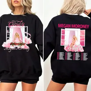 Megan Moroney Cloud 9 Tour 2026 2 Sides Sweatshirt, T-Shirt, Hoodie, Pink Window Graphic Front Back, Country Music Concert Merch, Unisex Fan Gift