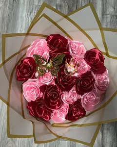 18 Rose Bouquet With Mixed Colors For Birthday Wedding Proposal Anniversary Engagement Gift
