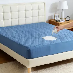 Raybee Waterproof Mattress Protector Queen Size, Washable & Durable Mattress Cover, 6-16'' Deep Pocket Mattress Pad , Fitted Sheet For Bedroom, Guest Room, Collage Dorm,Hotel,Dust Proof