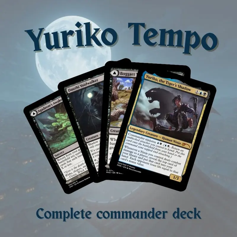 mtg yuriko commander deck Yuriko, the Tiger's Shadow Ninja Tribal Ninjitsu Magic MTG Commander Deck