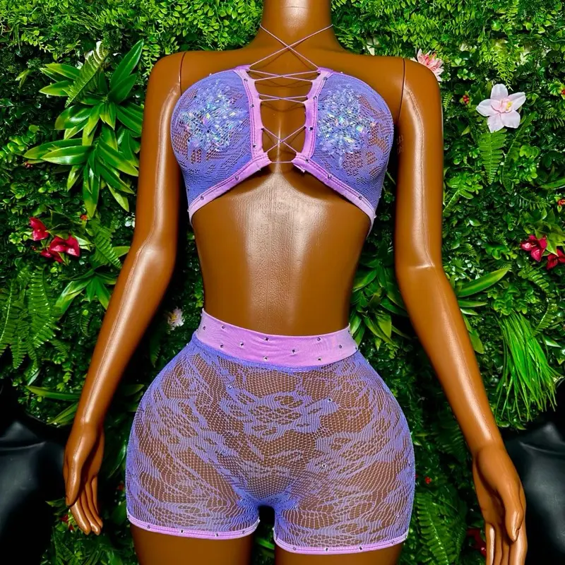 Love Spell ( Lavender mesh two piece )