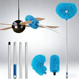 Ceiling Fan & Household Dust Buster: Extendable Removable Microfiber Duster with Anti-Static Washable Feature, Ideal for Summer and Fall Cleaning, a Decoration-worthy Housekeeping Essential seasonal