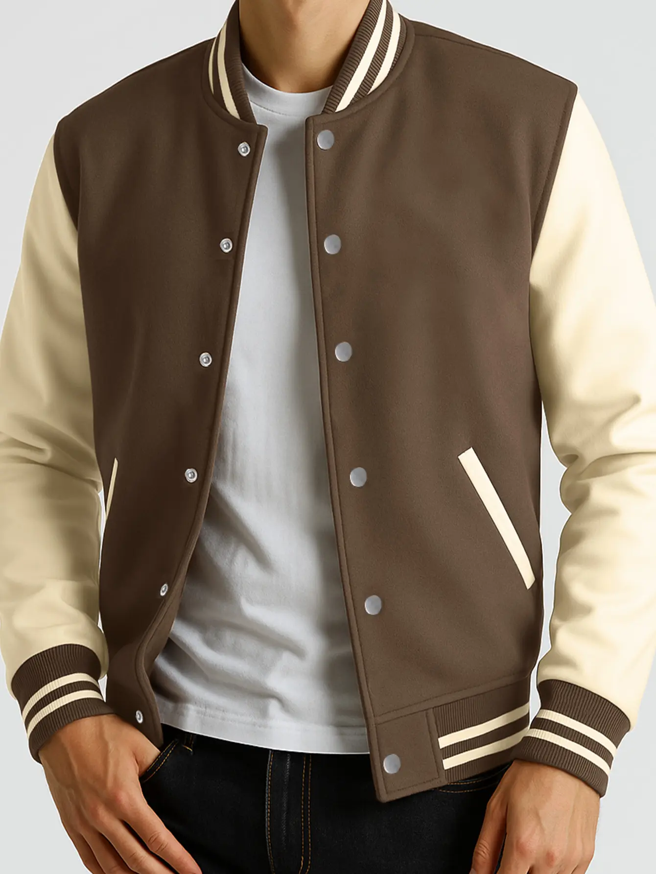 Men's Fleece-Lined Baseball Jacket with Button Closure, Kangaroo Pocket, Suitable for Autumn and Winter, Perfect for Street Style, Jogging Workouts, Travel, Vacation, Outdoor Commuting, Camping Wear, Men's Casual Sports Hooded Coat Menswear Tops