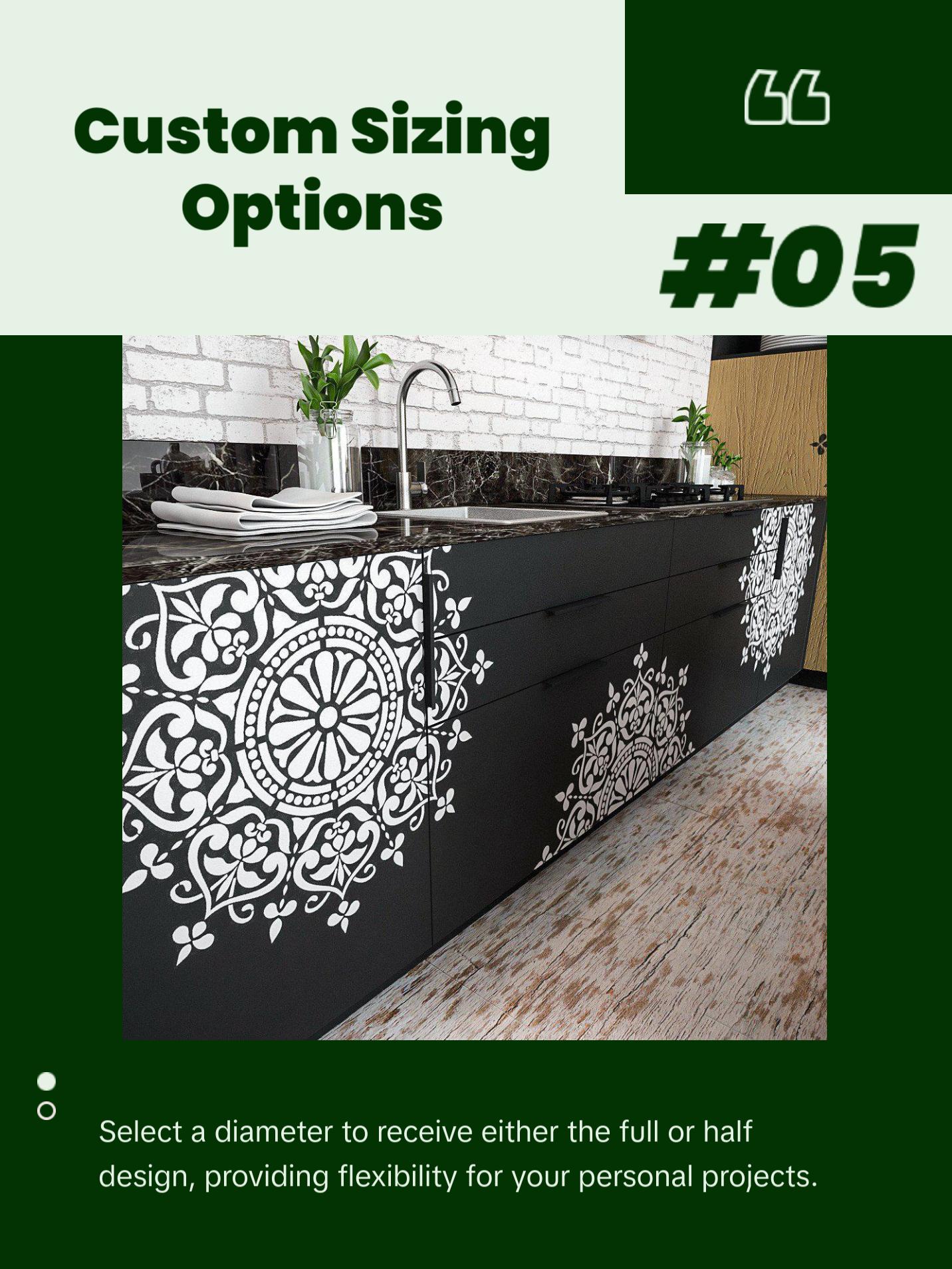 Mandala Stencil - Mandala Motive Wall Stencil - Original And Unique Wall Stencil