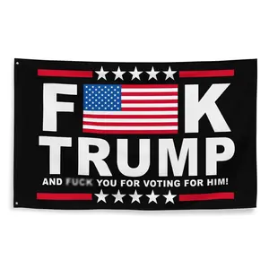 F*ck Donald Trump Election Flag 3x5 | Vote Kamala November Election Democrat Republican American Flag