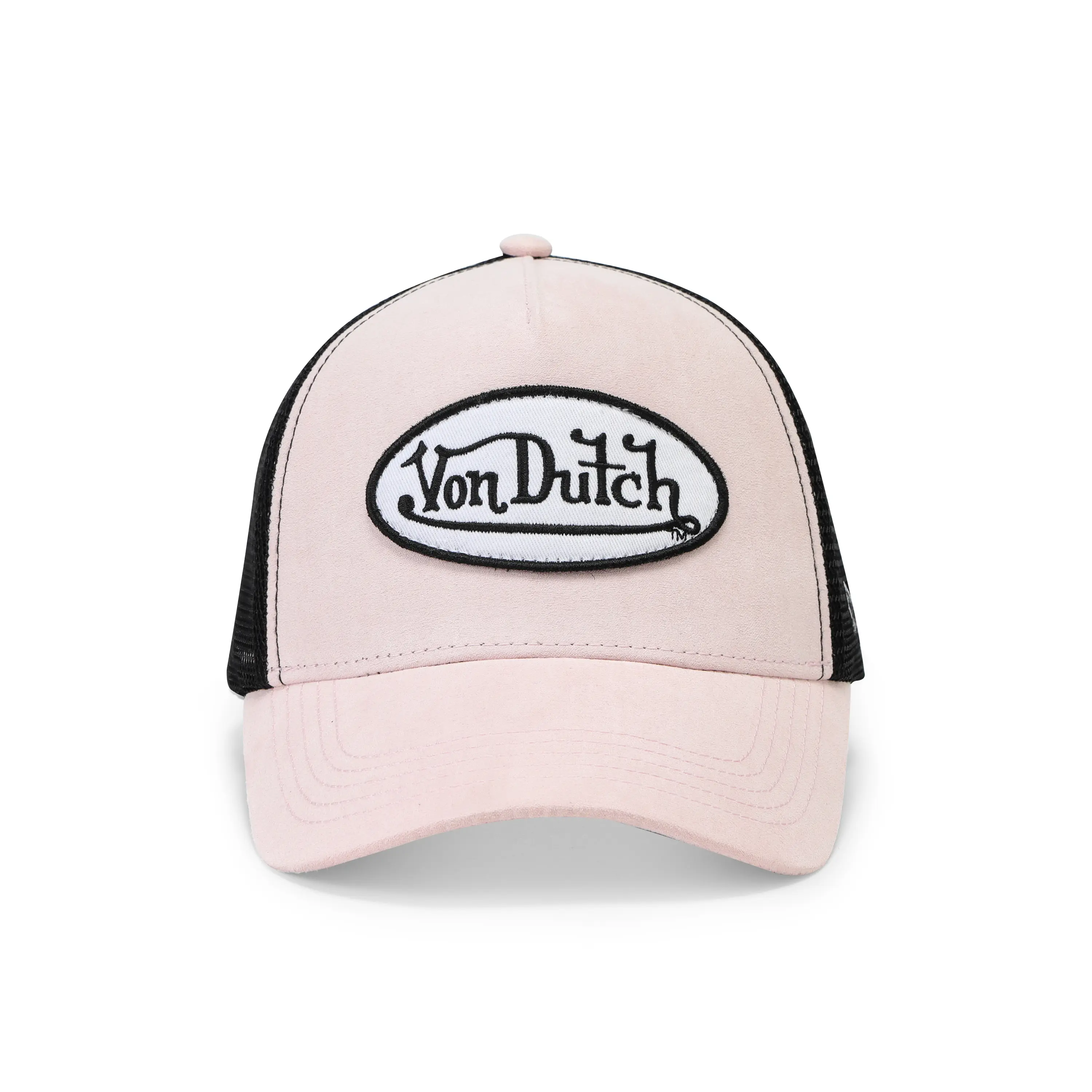 Suede Trucker Hat - Light Pink