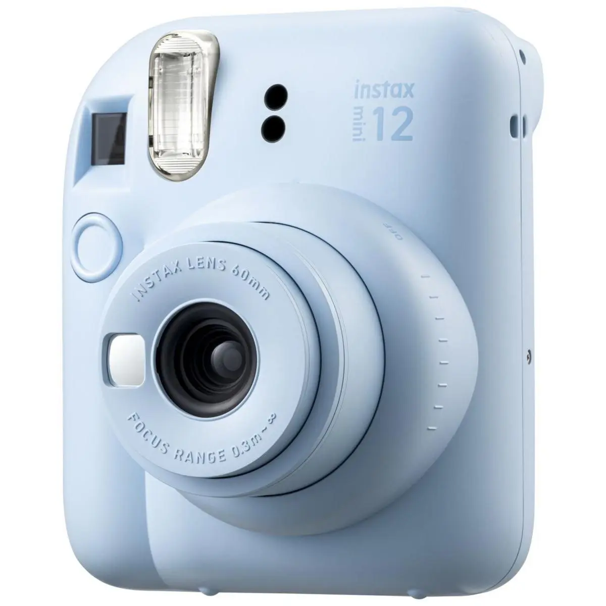 Fujifilm Instax Mini 12 Instant Film Camera - Pastel Blue, Built-In Flash, High-Quality Lens, Selfie-Friendly Design, Aesthetic Instant Photography Gear