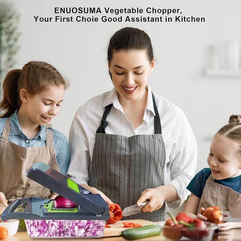 14 in 1 Multifunctional Vegetable Chopper, Durable Vegetable Slicer, Garlic Chopper, Onion Potato Grater, Vegetable Cutting Machine, Kitchen Accessories, Kitchen Gadget