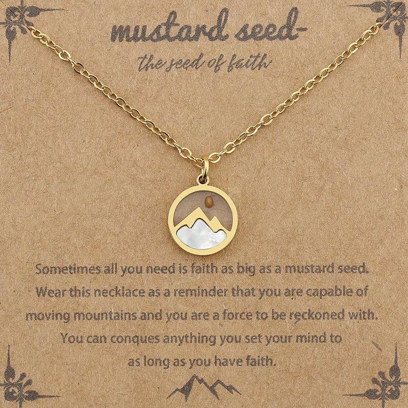 Mustard seed faith necklace for women inspirational gift for mom daughter friend