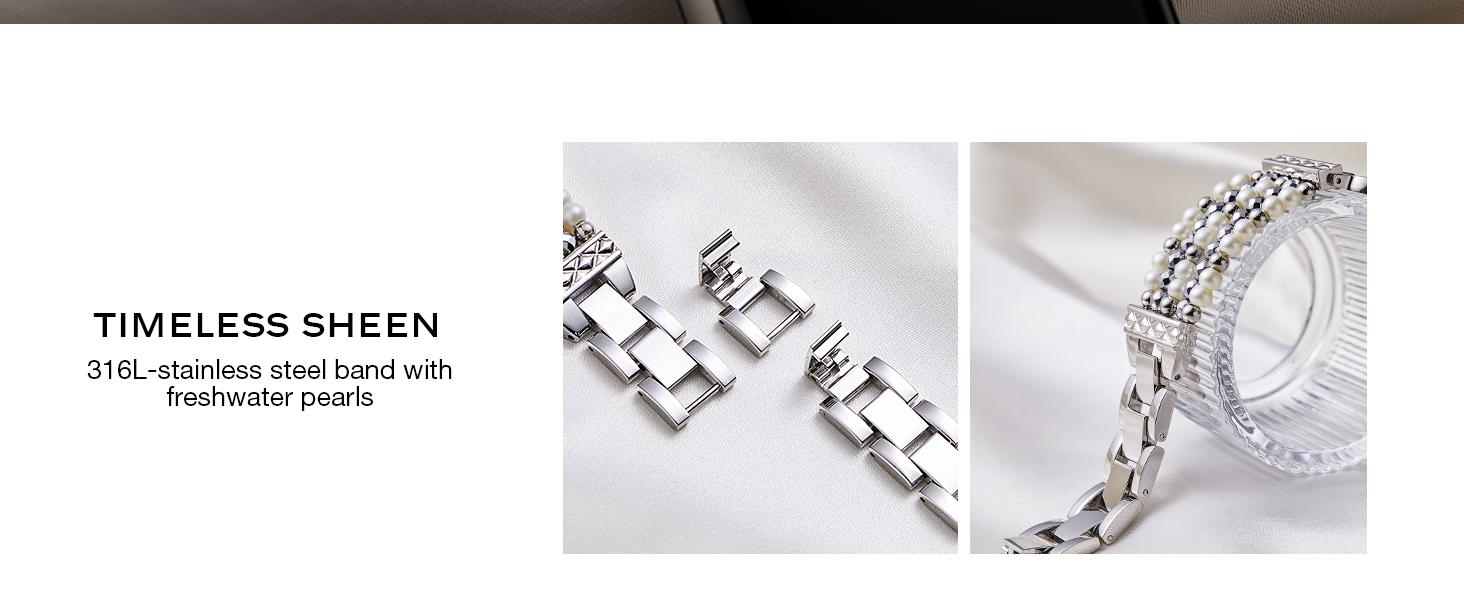 MISSAIR Luxury Bands Bohemian Style Pearl and Beaded Compatible with Apple Watch Series 10-1 SE Ultra, Adjustable Strap Durable Wearable Accessories