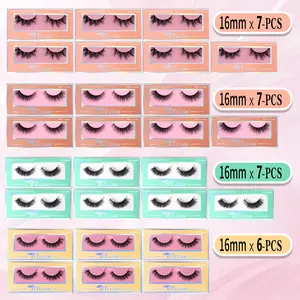 16mm BTLLSSH 27D Live stream exclusive Faux Mink Lashes 4 Styles 100% Handmade Luxurious Lightweight False Eyelashes 27E Pairs Pack for Makeup Cosmetic Free Boxes  clusters  kit