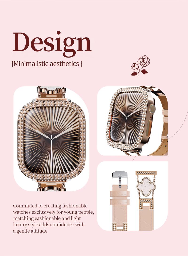 W&O 2025 Smart Watch for Women & Men, 100+ Sports Modes, Call Answering, Sleep Monitor, Fitness Tracker with Stylish Design Wearable Monitoring