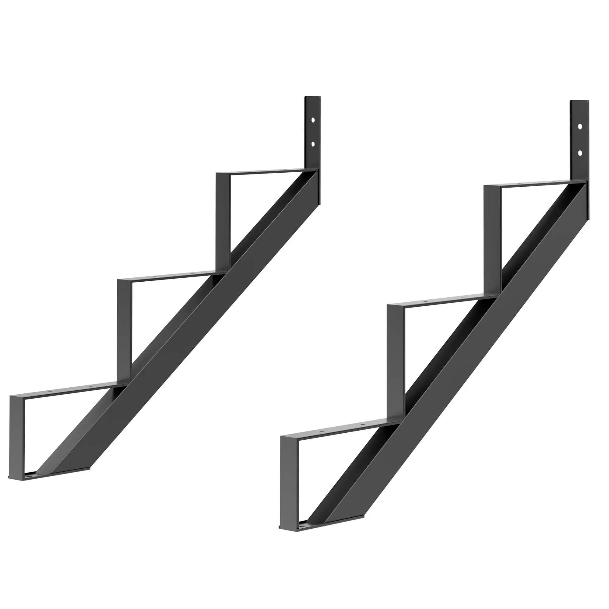 Garvee 2 Pack Steel Stair Riser,3 Step Stair Stringer for Deck Height 28 IN,Metal Stair Step Riser for Outdoor Steps and Outdoor Stairs