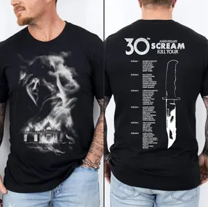 2 Sided Scream 7 Kill Tour Shirt, Unisex 30th Anniversary Scream Kill Tour Viral T-Shirt
