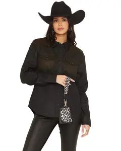 Wrangler Women's Boot Barn Leopard Print Keychain Coin Wallet - Shy04-W0051 Lp-Bk