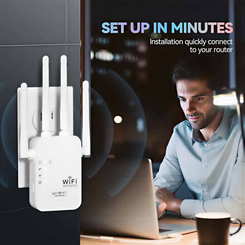 WiFi Extender–1200Mbps Dual-Band 5GHz/2.4GHz,Cover 10,000Sft,Up to AC1200,Connect 60+Devices,Perfect for Home,Office&Gifting-High speed,stable signal,compatible with almost all WiFi-enabled devices, -valentine's gift for bf,super bowl decorations 2026