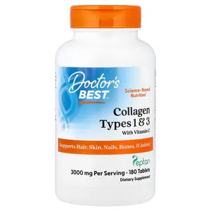 Doctor's Best Collagen Types 1 & 3 with Vitamin C, 180 Tablets