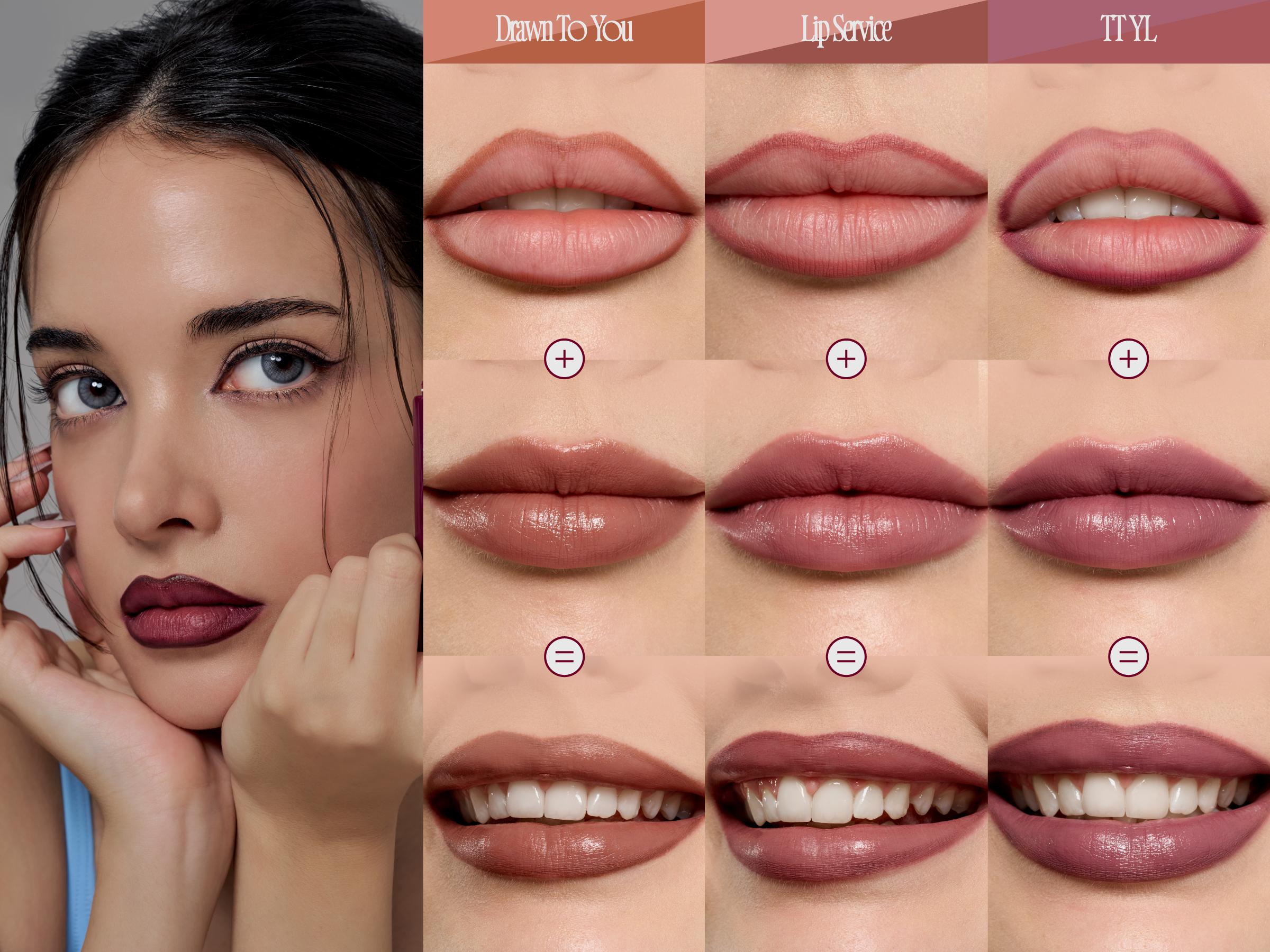 [TikTok Shop Exclusive] fwee Easy Lazy Lip Combo | LONG-LASTING DUAL COLORING STICK LIP + LINER & 3D Voluming Gloss | Transproof Lip Combo |