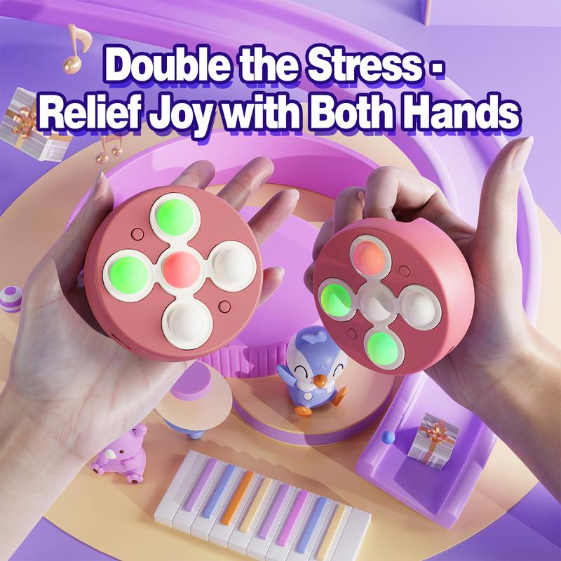 Stress Relief Toys Quick Push Game - One-handed handheld bubble game, fun and portable. Suitable for kids and adults. Holiday and party favors.