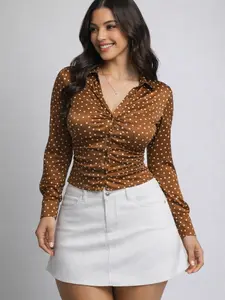 Destiny's Pocka Dot Blouse (SIZE UP)