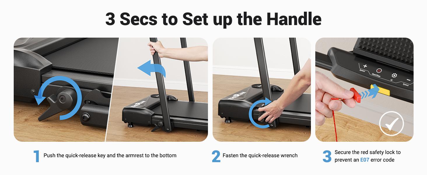 THERUN Foldable Walking Pad Treadmill, with/without Handle, Low-Noise Motor 300 lbs Load Shock Absorption LED Display & Remote Control Compact Treadmill for Home & Office Exercise