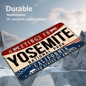 Superior Metal Signage for Americas National Park Aluminum Wall Art with American Flag Design 30x15 cm Indoor Outdoor Decoration for Home Cafe Garage Holiday Mountain View Rural Style Durable Patriotic Design funny tin sign