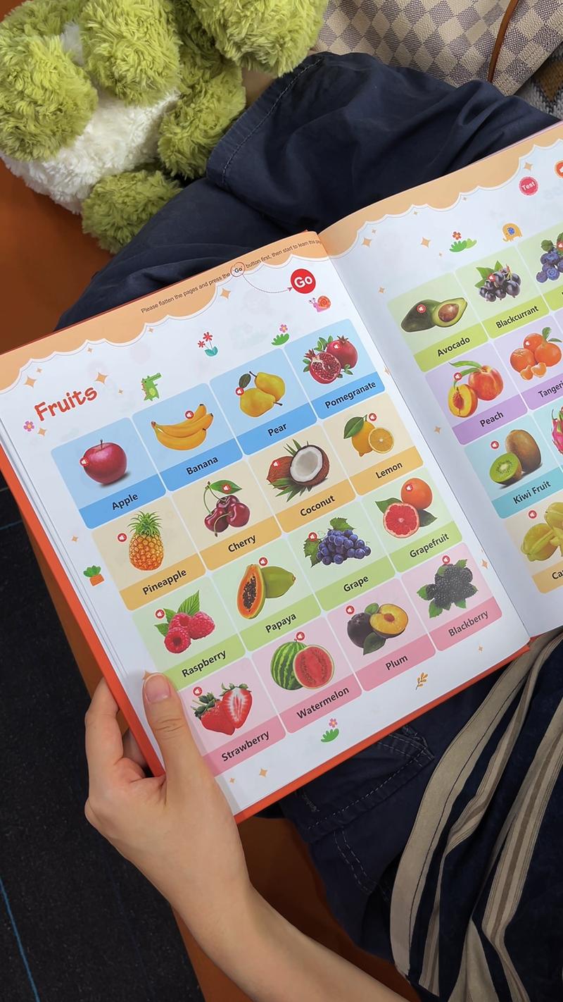 Educational Talking Sound Book – 470+ Words, 21 Themes, 6 Songs & Piano Keys | Perfect Gift for Kids Ages 3–9 | Fun & Interactive Learning Toy Colorful Car