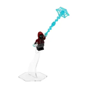 Acrylic Dynamic Swoosh Display Stand Compatible with LEGO® Minifigures Flying - Set Not Included
