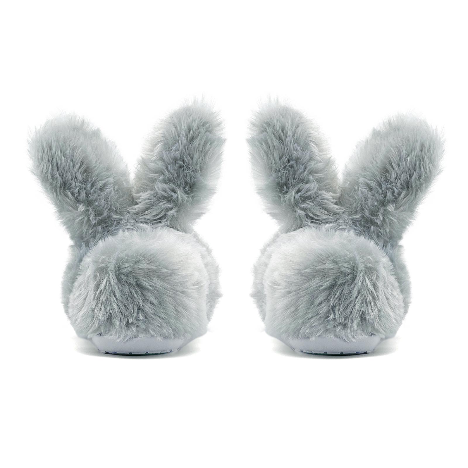 Lumubby Toddler Slippers Girls and Boys House Shoes Bunny Slippers Plush Cute Non-Slip Warm Winter Shoes Indoor Soft Cotton Footwear with 3D Bunny Eyes and Ears - Children