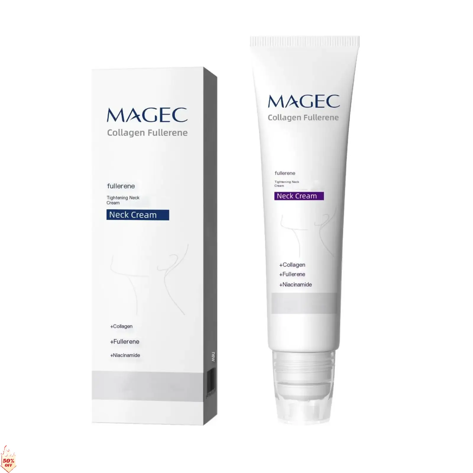 Reduces Wrinkles and Double Chin,Five Rollers for All Around Massage,Neck Firming Cream,Collagen Neck Cream,Relieves Edema,Suitable for Wrinkled Skin,with Hyaluronic Acid,VitaminC+E. tiktokshopspringglowup