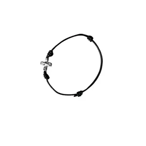 Small Gold Hammered Cross Bracelet - Religious Jewelry, Mens Faith, Catholic Women, Men Gifts, Protect Us, Father Christmas Gift, Best Friend